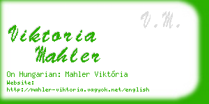 viktoria mahler business card